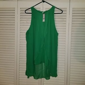 NY & Co. Sleeveless Green Top NWT